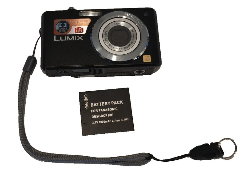 Digital Compact Camera Lumix DMC-FS6 8.1MP Leica lens BLACK WORKING NEW BATTERY