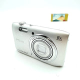 Nikon COOLPIX S3600 20.1MP Digital Camera 8x Zoom 25mm Wide Silver Japan