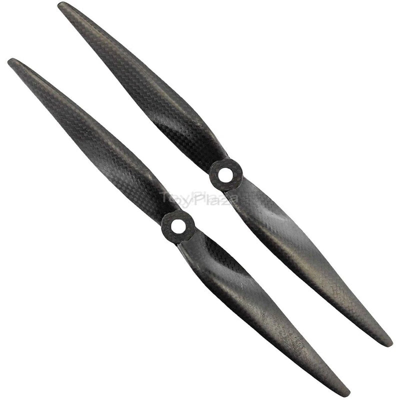 11x5 carbon fiber electric drone propeller blades, dark gray, two center-hole blades