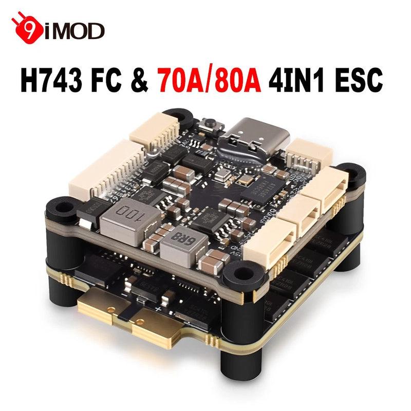 H743 Flight Stack 70A/80A ESC 30.5x30.5mm Dual ICM42688 Gyro for RC FPV Drone