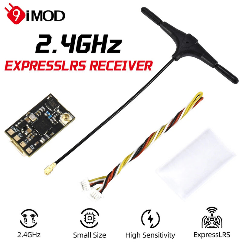 9IMOD 2.4G ExpressLRS Receive T Antenna for FPV Racing Long Range Drone