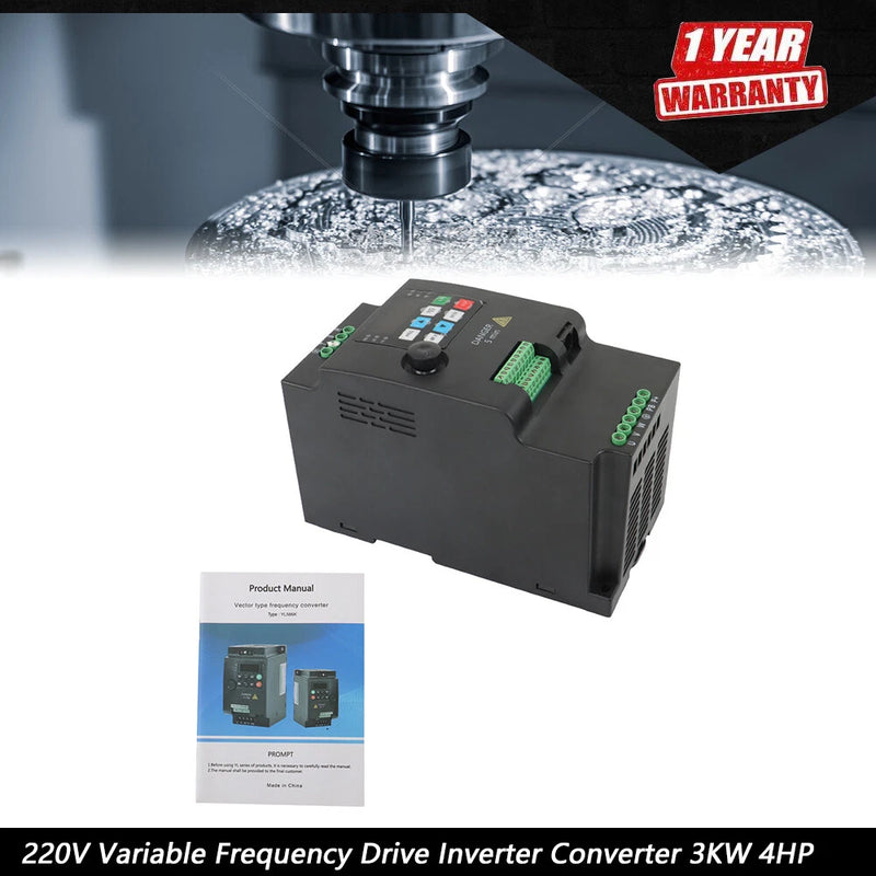 3.7KW Variable Frequency Drive Inverter Converter 220V 4HP 1 To 3 Phase VFD New