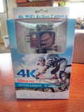4K WiFi Sports/Action Camera. Ultra HD. 30FPS. Water Resistant 100ft. New in Box