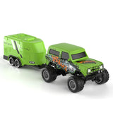 1/64 Scale Mini Alloy Truck RC Car with LED Lights, 2.4Ghz Remote