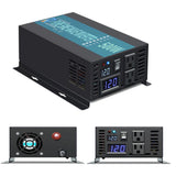 WZRELB 600W Pure Sine Wave Power Inverter 12/24V DC to 110V 120V AC CAMP RV HOME