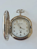 Colibri Quartz Silver Pocket Watch Model #PWQ092008C New Battery Battery