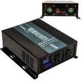 Power Inverter 1500W 24V to 120V Pure Sine Wave Inverter US Plug Solar System