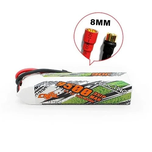 CNHL 3S LIPO 11.1V 9500MAH 90C BATTERY: 8MM Battery