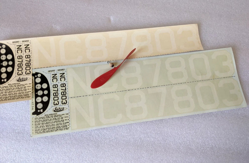 1 Decal Sheet for Jetco Piper Super Cruiser Kit S-6 40" Wingspan