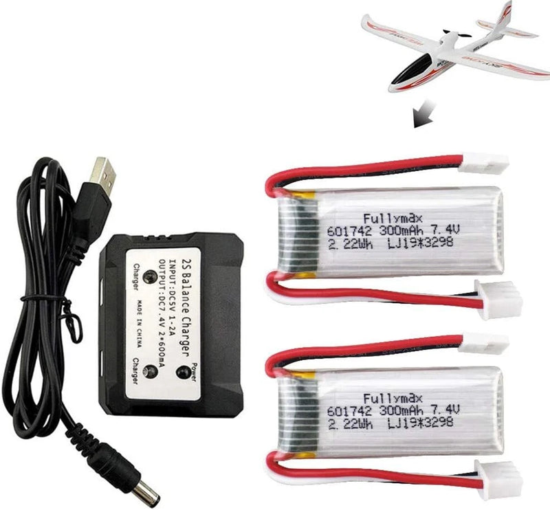 7.4V 300mAh Lipo Battery for WLTOYS F959 XK DHC-2 A600 A700 A800 A430 RC Drone