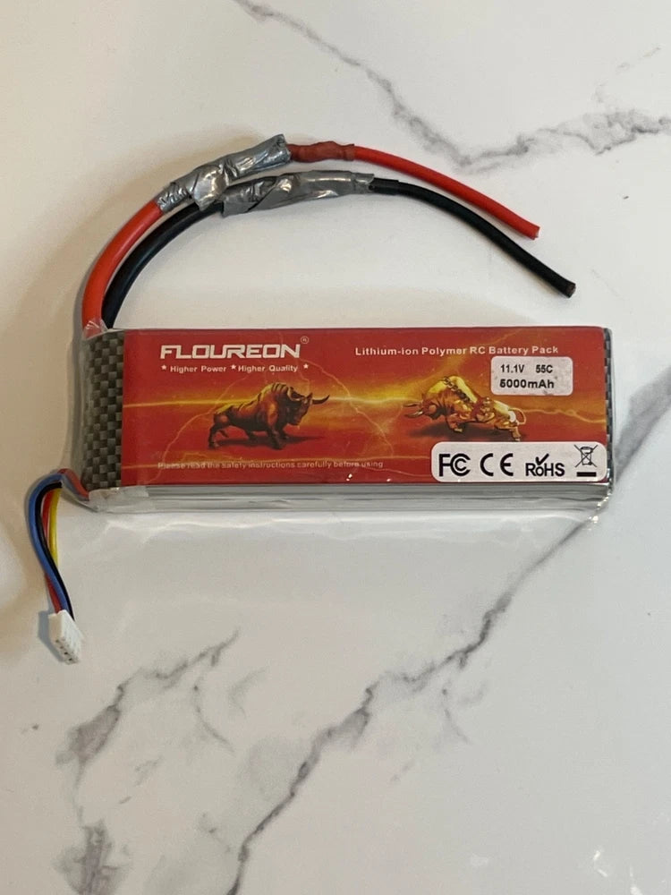 FLOUREON branded 3S Lithium-ion Polymer (LiPo) battery 11.1V 55C 5,000mAh Battery
