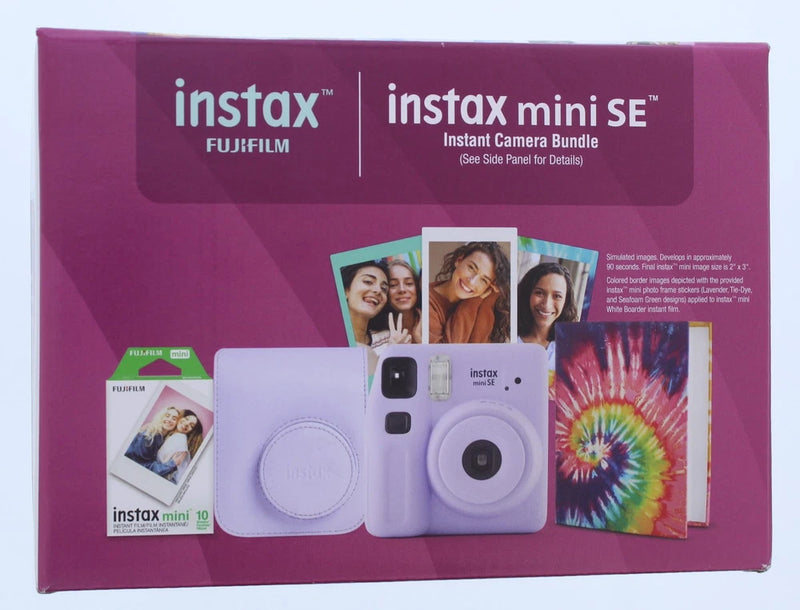 Instax Mini SE Instant Camera Bundle (Purple)