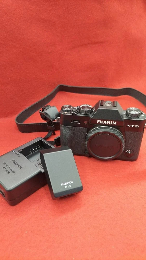 Fujifilm X-T10 Mirrorless Camera Body with Flash, Battery & Strap