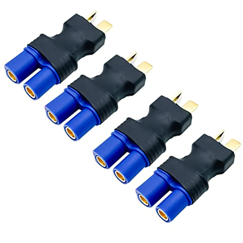 FLY RC 4 Pcs T Male Plug to EC3 Female Connector Plug Adapter for RC Lipo Bat... Battery