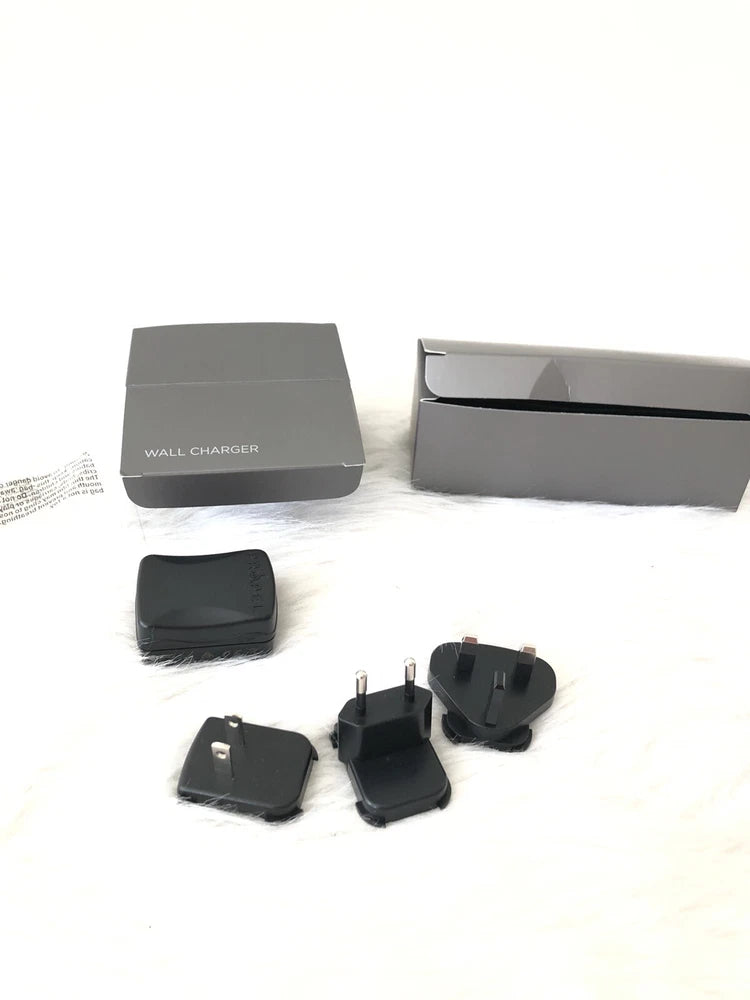 Wall charger plug adapter set with multi-region prongs and charger boxes