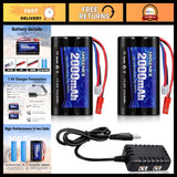 2000mAh 7.4V Li-ion Rechargeable RC Battery with JST Plug & USB Charger for RC C Battery
