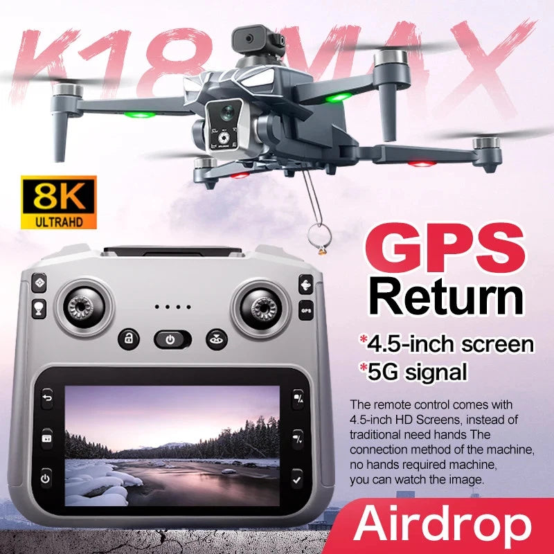 Obstacle-avoidance drone with remote controller and GPS screen