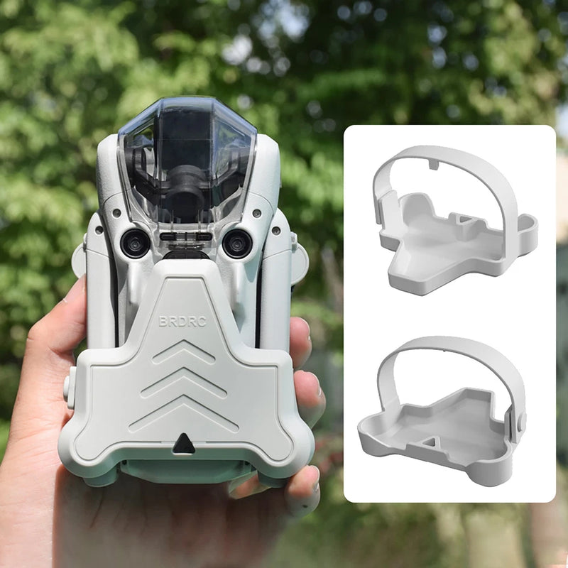TPU propeller holder for drone, white protective frame with two circular prop cutouts