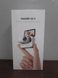 Insta360 GO 3 action cam box with camera and screen preview