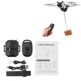 DJI drone airdrop thrower device kit with remote, manual, and cables