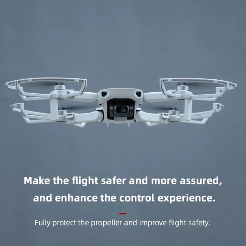Drone propeller guards set with white frames around propeller blades