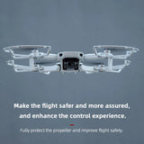 Drone propeller guards set with white frames around propeller blades