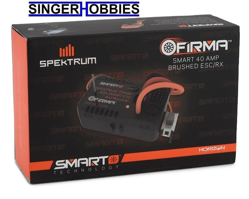 Spektrum SPMXSE1040RX Firma 40 Amp Brushed Smart 2-in-1 ESC & Receiver HH