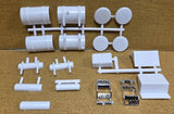 PETERBILT WRECKER  BATTERY  BOX, FUEL & AIR TANKS. STEPS  1/25  AMT  Model Parts Battery
