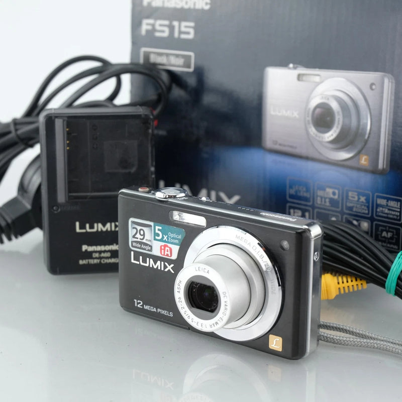 Panasonic Lumix FS15 Digital Camera 12MP 5x Zoom HD Video Compact Black