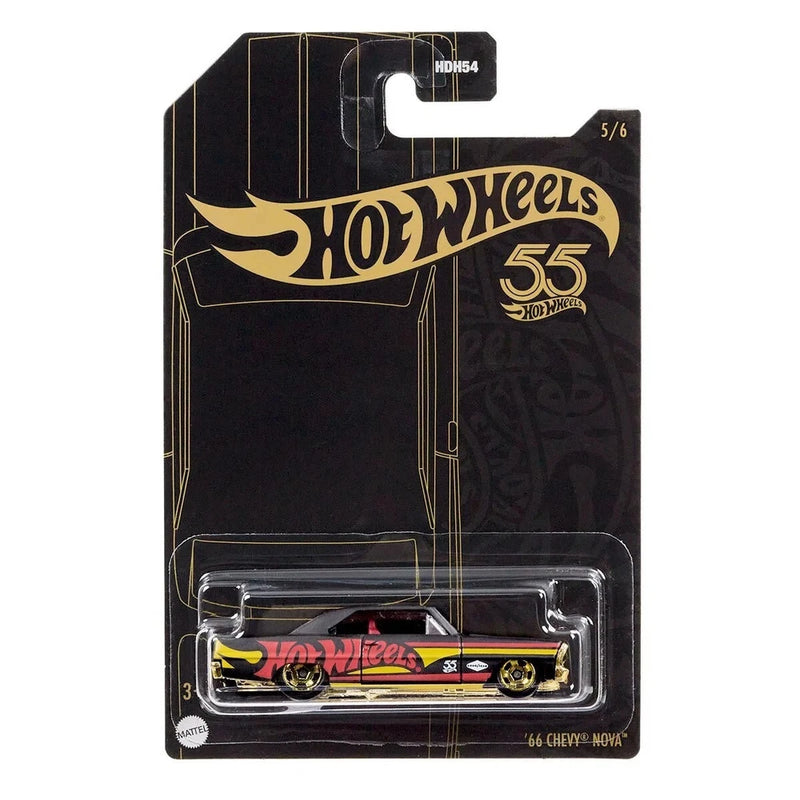 Hot Wheels 55 Years '66 Chevy Nova Metal Diecast Car Model Toy 1/64