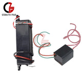 High-voltage step-up power module with attached wiring and black connector block