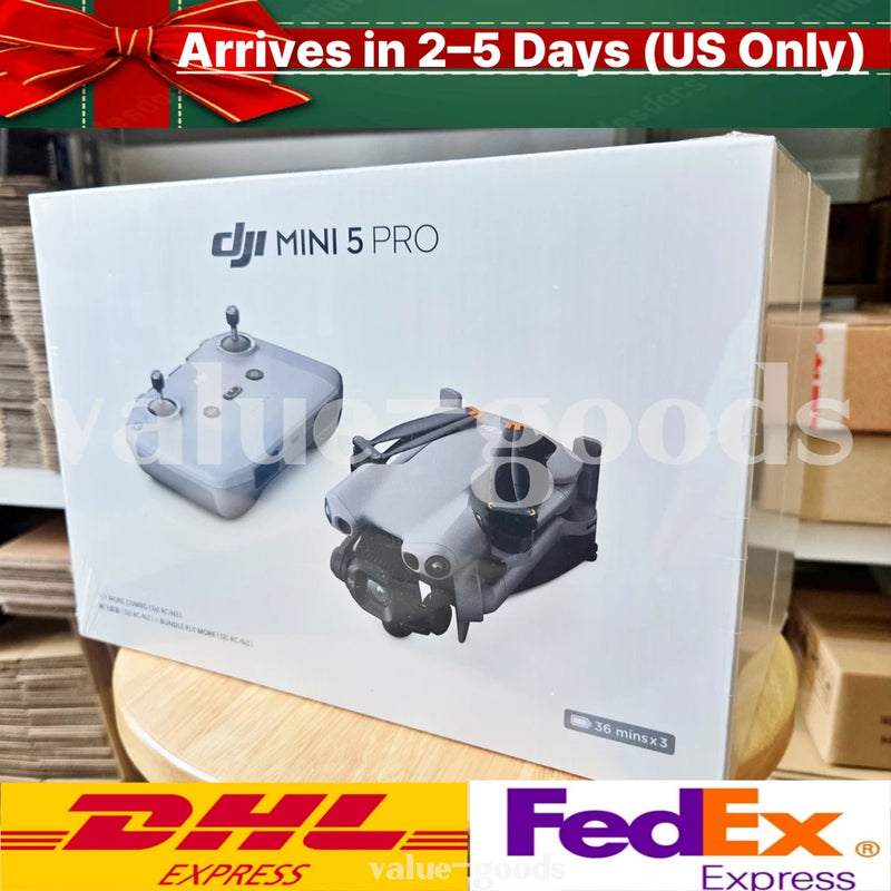 DJI Mini 5 Pro Fly More box with drone and controller