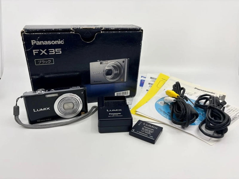 Panasonic LUMIX DMC-FX35 Digital Camera Black 10.1MP with Box & Accessories From