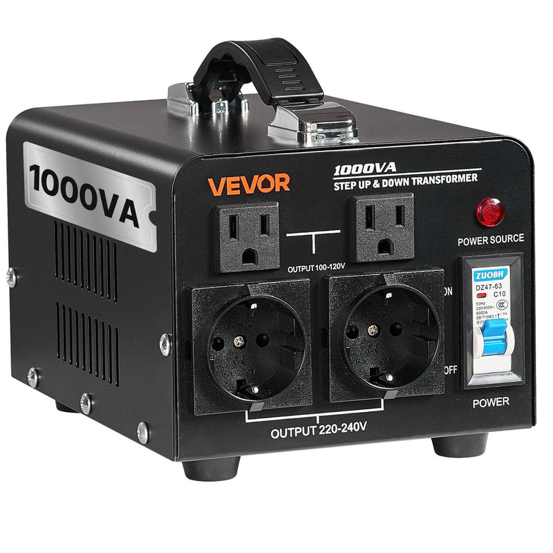 Voltage Converter Transformer, 1000VA, Heavy Duty Step Up/Down Power Transformer
