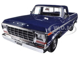 1979 FORD F-150 PICKUP TRUCK DARK BLUE 1/24 DIECAST MODEL BY MOTORMAX 79346