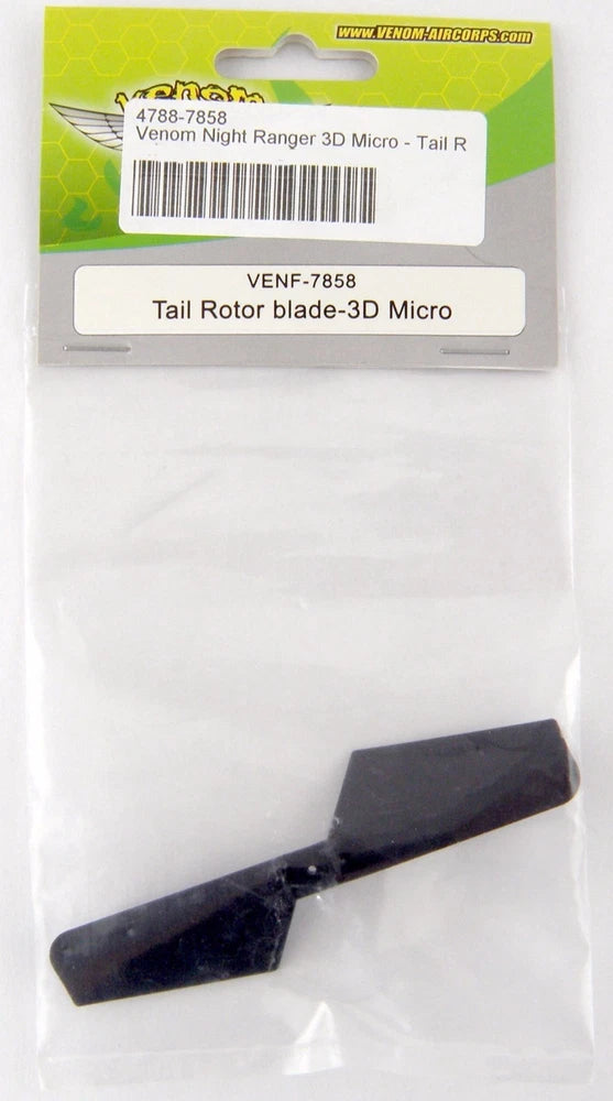 Venom Night Ranger 3D micro RC helicopter tail rotor blade, dark 3D part in package