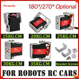 Dual-axis RC digital servo motor with metal mount and wiring