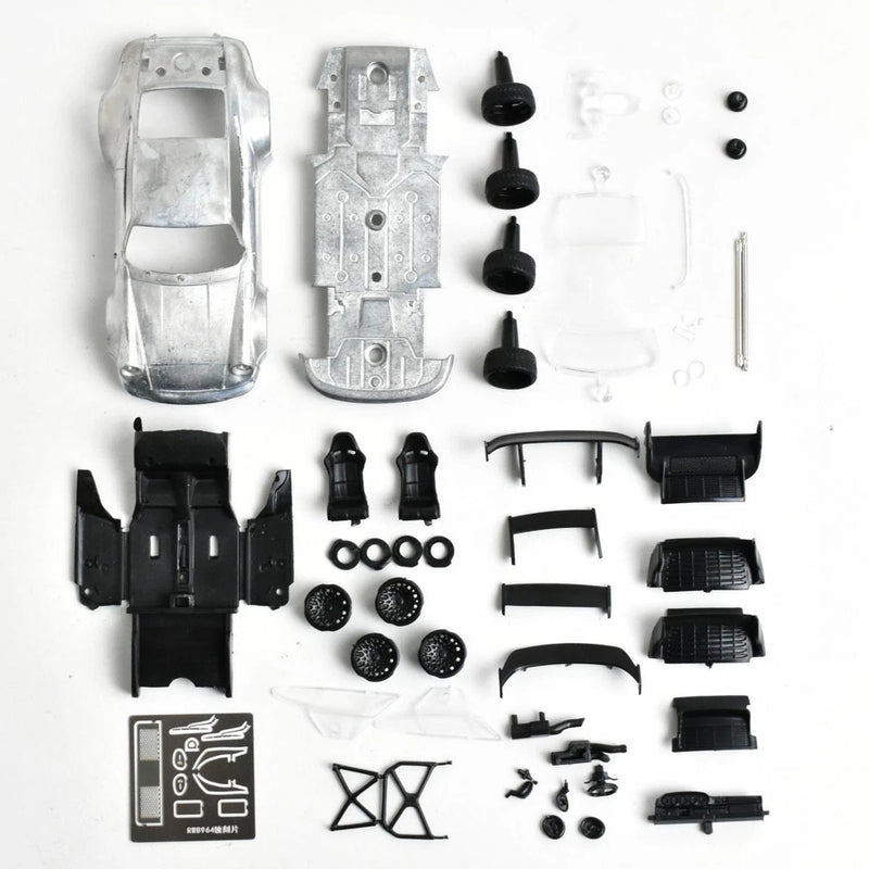 Build Drive 1:64 Porsche RWB 993 964 Diecast Model Car Assembly DIY Kit Toy