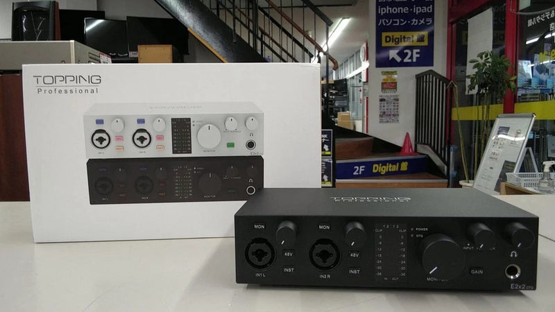 TOPPING E2x2 OTG USB Audio Interface 2x2 Mobile Streaming Tested TMB01 2.5
