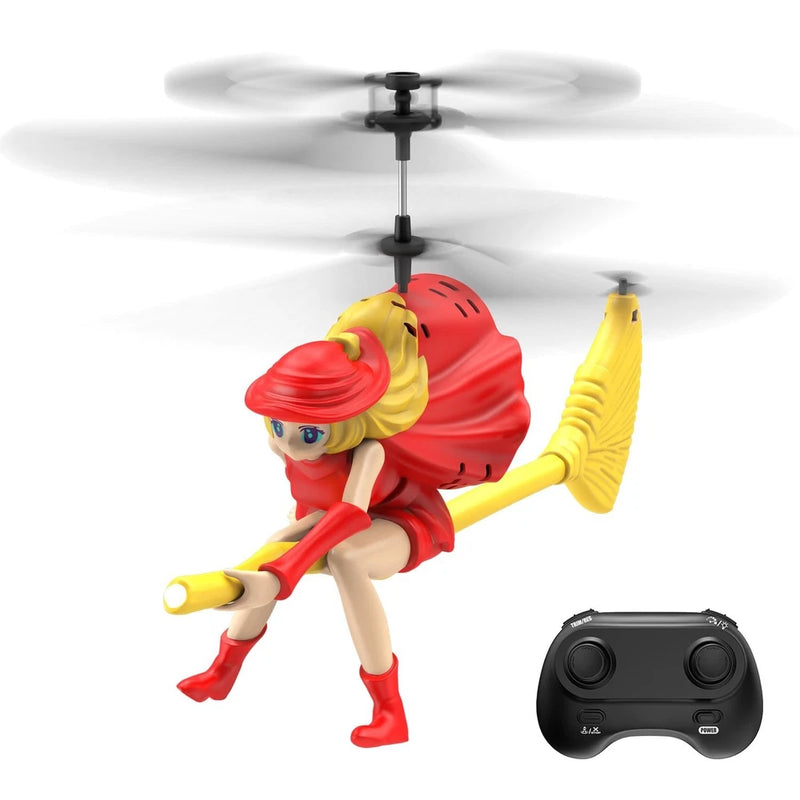 LM16-A RC Helicopter, Flying Witch Drone Toys for Girls with LED Lights, Indo...