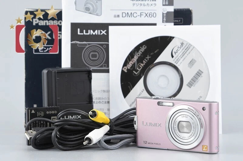 Used Panasonic LUMIX DMC-FX60 Sweet Pink Compact Digital Camera (Original With