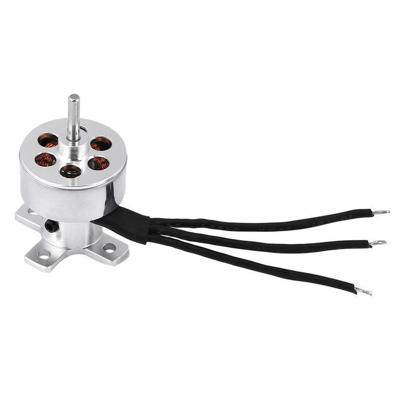RC fixed-wing brushless motor accessory with silver housing and 3-wire lead