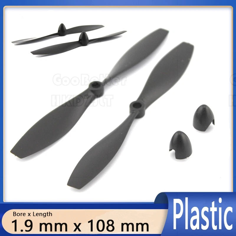 Plastic Propeller Props for ? 2mm Shaft Motor RC Model Aircraft Drone DIY 108 mm