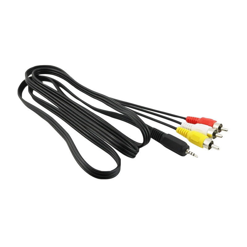 10pcs 2.5mm Mini Stereo Aux Male To 3 RCA Plug Adapter Audio AV Video Cable 1.5m