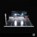 1/64 Diorama Garage Building Model LED Bugatti Lighted Parking Lot Mode Rapidly