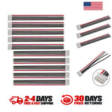JST XH 3S LiPo balance plug extension cable set, 10-pack with multi-pin connectors