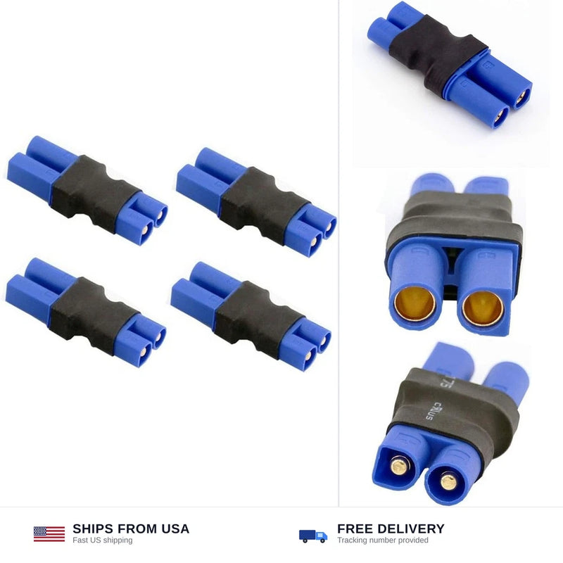 EC3 Male to EC5 Female Adapter 4pc Set RC Lipo Battery Connector Plug Battery