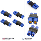 EC3 Male to EC5 Female Adapter 4pc Set RC Lipo Battery Connector Plug Battery