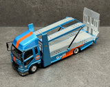 GCD 1:64 Blue Gulf Fuso Fighter Mk2 Double Deck Tow Model Diecast Metal Car