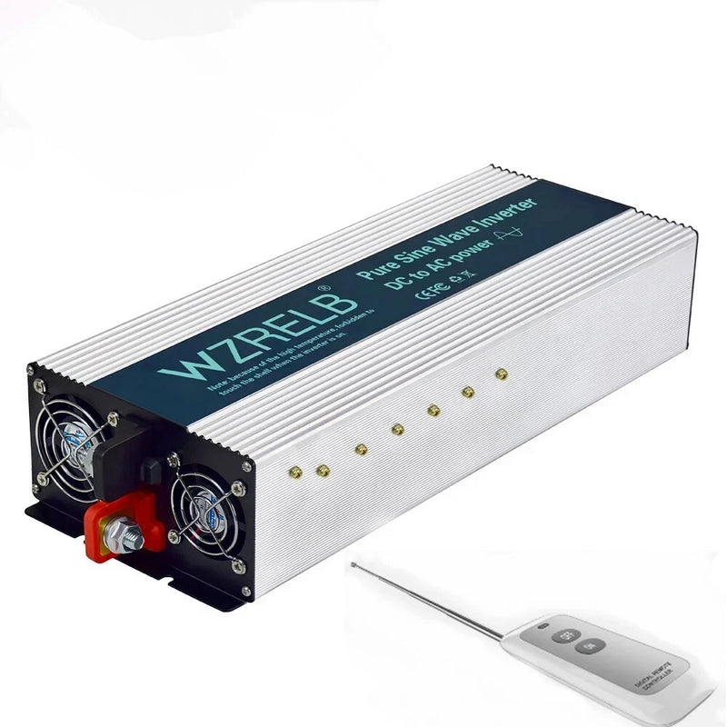 Pure Sine Wave Inverter 3000W Power Converter 36V to 120V Solar Car Home Remote